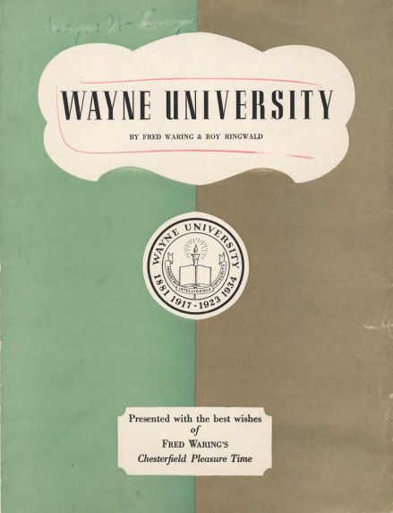 Sheet music, Wayne University Sheet music, Wayne University